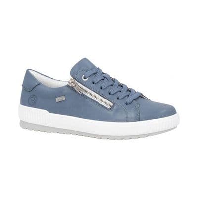 Remonte D0700-16 Women's Water-Resistant Lace-Up Trainer - Blue