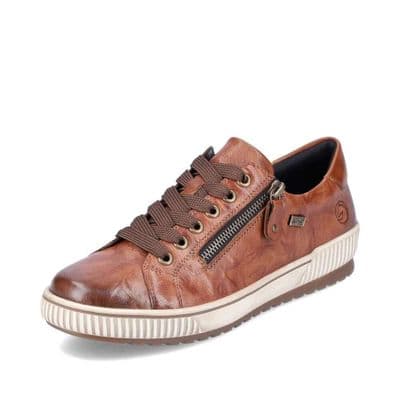 Remonte D0700-22 Women's Water-Resistant Lace-Up Trainer - Brown