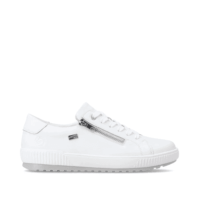 Remonte D0700-80 Women's Water-Resistant Lace-Up Trainer - White