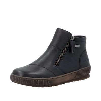 Remonte D0783-00 Women's Leather Ankle Boot - Black