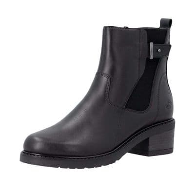 Remonte D1A82-00 Women's Low Heel Ankle Boot - Black