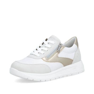 Remonte D2V02-80 Women's Extra Wide Trainer - White Combi
