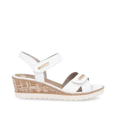 Remonte R6266-80 Women's Wedge Sandal - White Combi