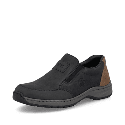 Rieker 03354-06 Men's Casual Slip-On Shoe - Black