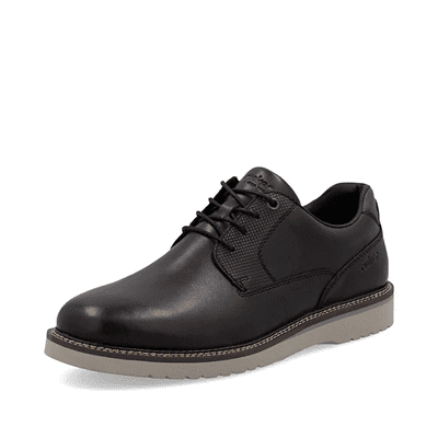 Rieker 04503-45 Men's Lace-Up Shoe - Dark Grey/Black