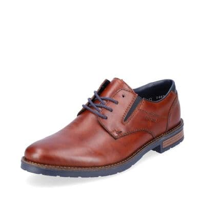 Rieker 14621-24 Men's Leather Lace-Up Shoe - Brown