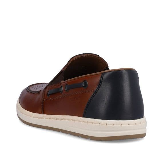 Rieker Homme - Mocassin 18266 - Cuir Véritable - Semelle Souple Anti-Stress - Style Bateau