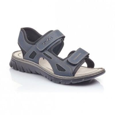 Rieker 26761-14 Men's Touch Close Sandals - Blue