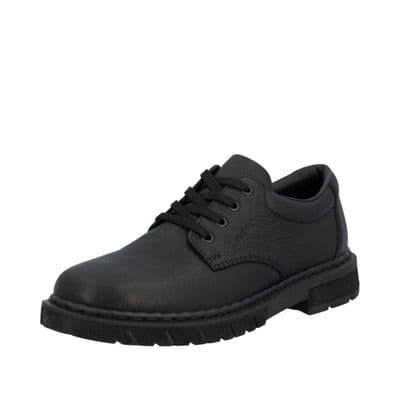 Rieker 31610-00 Men's Leather Lace-Up Shoe - Black
