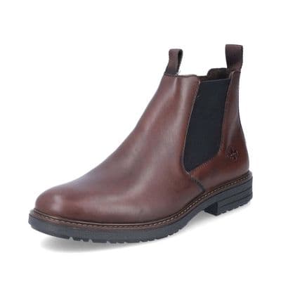 Rieker 33180-26 Men's Side-Zip Chelsea Boot - Brown