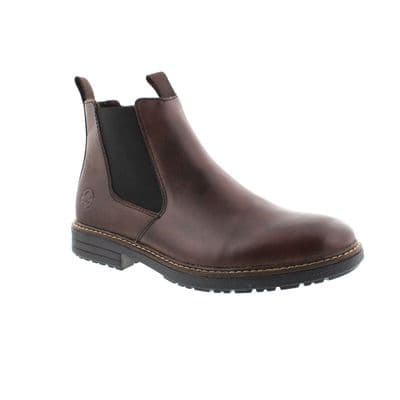 Rieker 33180-26 Men's Side-Zip Chelsea Boot - Brown