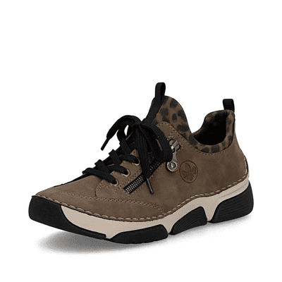 Rieker 45973-24 Women's Elasticated Casual Trainer - Brown