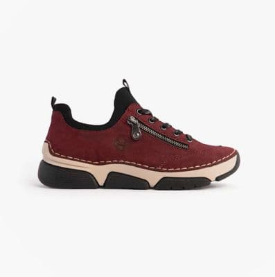 Rieker 45973-36 Women's Elasticated Casual Trainer - Red