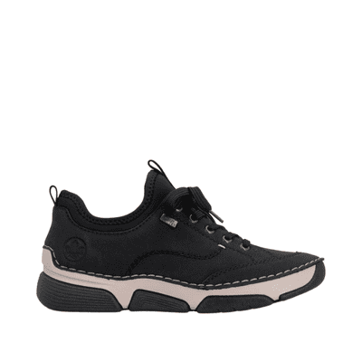 Rieker 45976-00 Women's Casual Slip-On Trainer - Smoke/Black