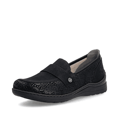 Rieker 48968-00 Women's Casual Slip-On Shoe - Black