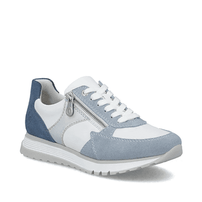 Rieker 49010-12 Women's Extra Wide Casual Trainer - Blue Combi