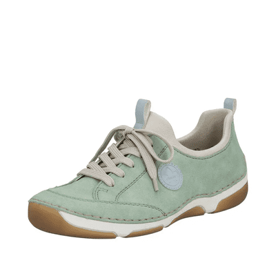 Rieker 55950-52 Women's Casual Lace-Up Shoe - Mint Green