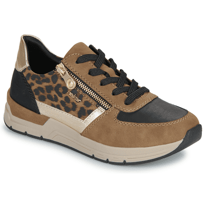 Rieker 58902-24 Women's Side-Zip Shoe - Brown Combi