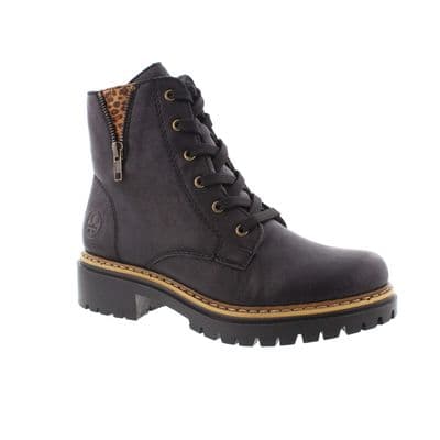 Rieker 72617-00 Women's Ankle Boot - Black