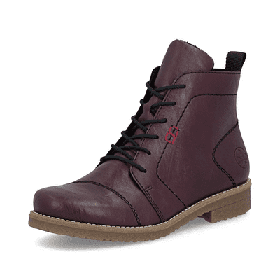 Rieker 73500-30 Women's Ankle Boot - Red/Burgundy