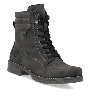 Rieker 79525-45 Women's Zip and Lace Ankle Boot - Grey