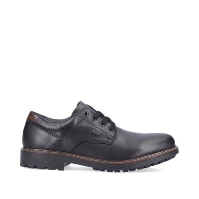 Rieker F4611-00 Men's Leather Water Resistant Shoe - Black
