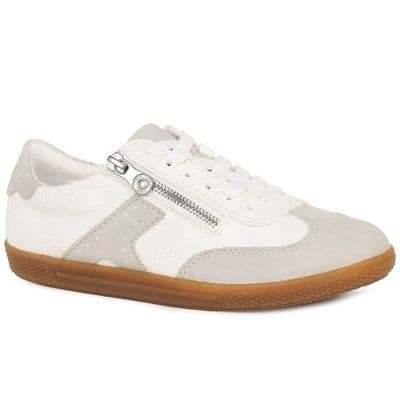 Rieker L9700-80 Women's Casual Trainer Shoe - White Combi