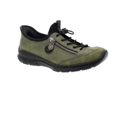 Rieker N3267-54 Women's Casual Trainer Shoe - Green