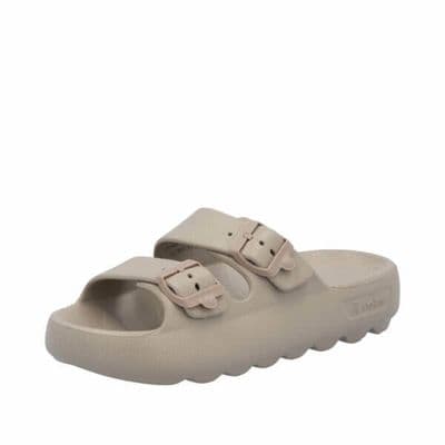 Rieker P2450-60 Women's Slide Sandals - Beige