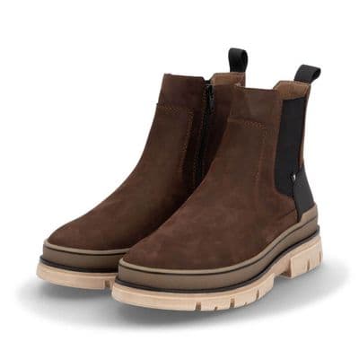 Rieker U1272-25 Mens Zip-Up Chelsea Boot - Brown
