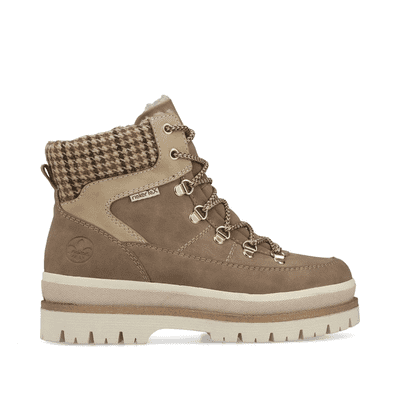 Rieker Y6210-64 Women's Ankle Boot with Side-Zip - Beige