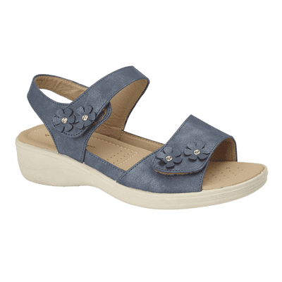 Shoe Tree Geranium Women's Touch Close Sandal - Denim