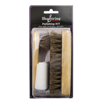ShoeString Polishing Kit (2 Brushes & Cloth)