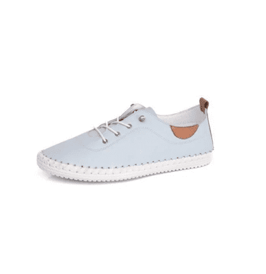 Shoozy Iris Women's Lightweight Plimsoll Shoe - Light Blue