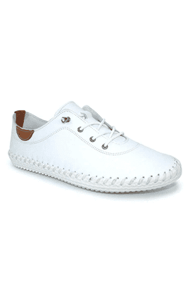 Shoozy Iris Women's Lightweight Plimsoll Shoe - White