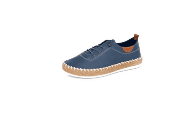 Shoozy Ivy Women's Platform Leather Shoe - Denim