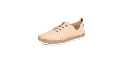 Shoozy Ivy Women's Platform Leather Shoe - Light/Beige