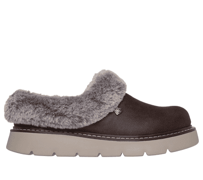 Skechers: BOBS Keepsakes -  Lite Cozy Blend Women's Slipper - Dark Brown