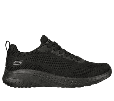Skechers BOBS: Sport Squad Chaos - Face Off Wide Fitting Women's Trainer - Black/Black