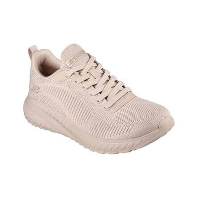 Skechers BOBS: Sport Squad Chaos - Face Off Wide Fitting Women's Trainer - Nude