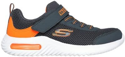 Skechers Boys Bounder Tech Trainers - Charcoal/Orange