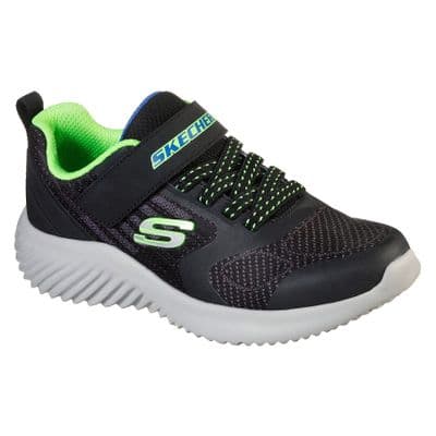 Skechers Boys Trainers - Gorven Black/Blue/Lime