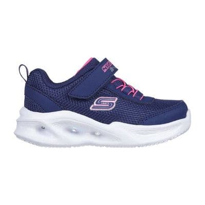 Skechers Girls Sola Glow Trainers - Navy