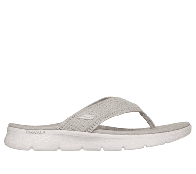 Skechers: GO WALK Flex Women's Toe-Post Sandal - Taupe