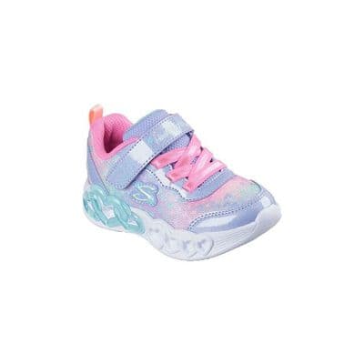 Skechers Infinite Heart Jewels Girls Kids Trainer - Lavender/Multi