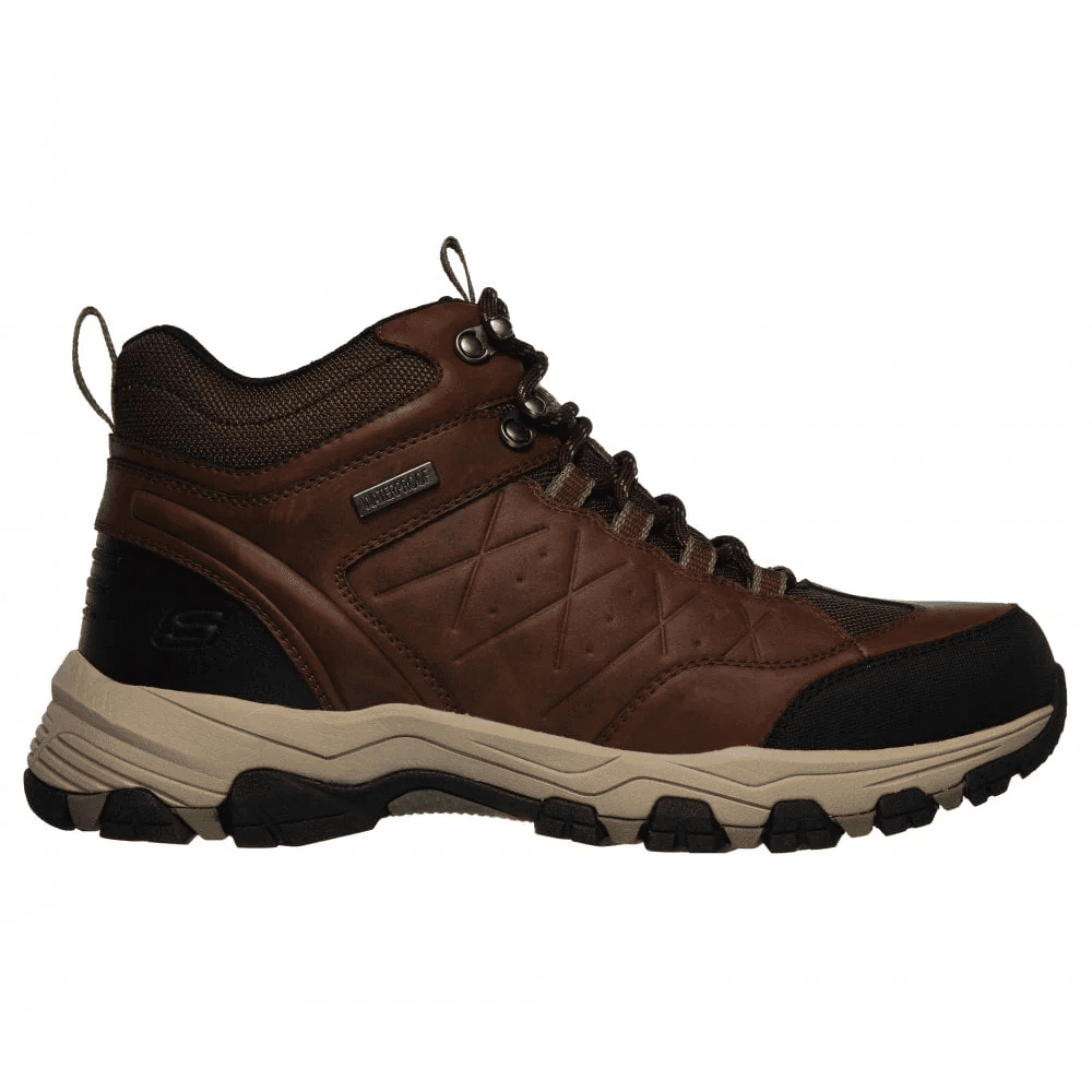 Skechers Mens Relaxed Fit Selmen Telago Hiking Boot Light Brown