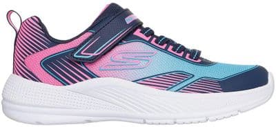 Skechers: Microspec Advance - Oasis Point Girls Trainer - Navy/Multi
