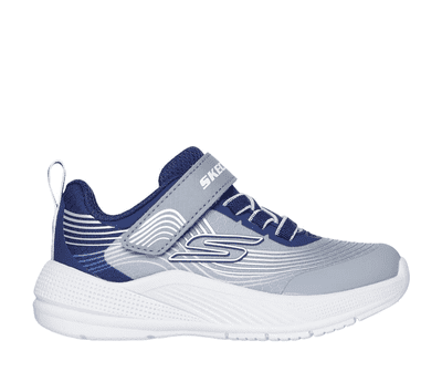 Skechers: Microspec Advance Toddler Boys Trainer - Navy/Light Grey