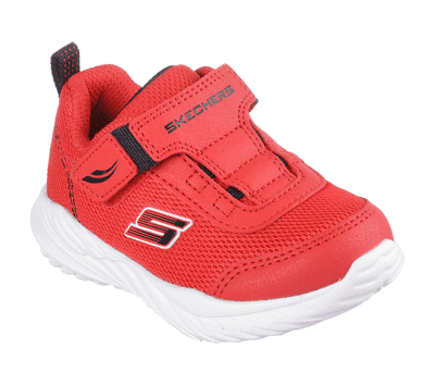 Skechers Nitro Sprint Swift Buddies Toddlers Touch Close Trainers - Red/Black