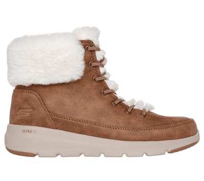 Skechers: On-the-GO - Glacial Ultra Women's Lace-Up Boots - Chestnut